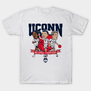 Cam Spencer, Tristen Newton & Donovan Clingan Champions Caricatures T-Shirt